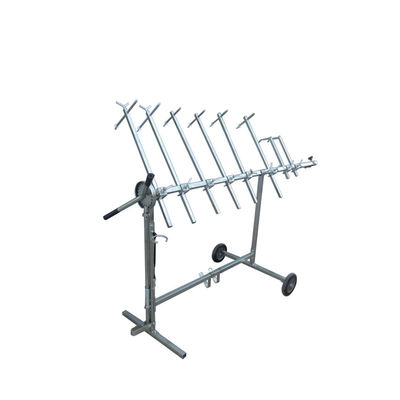 Rotating Paint Panel Stand YD81-016B: Removable Hooks, 8in Wheels, for Car Prep/Spray