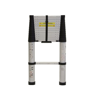EN 131-6 Telescopic Aluminum Ladder: 150kg Load, Anti-Pinch, Non-Slip for Loft/Home/Office