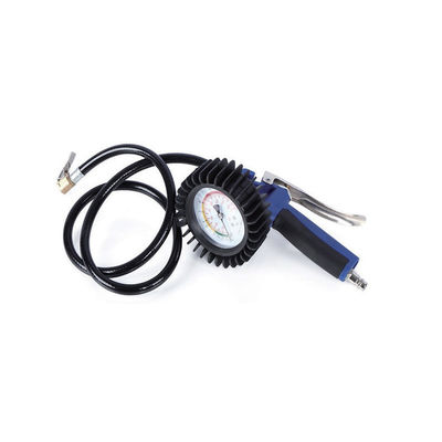 Tire Gauge w/Inflation Gun: 0-15bar, Accurate for Cars/Motorcycles/Bicycles